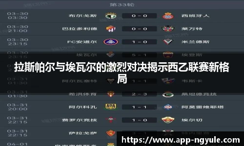 拉斯帕尔与埃瓦尔的激烈对决揭示西乙联赛新格局